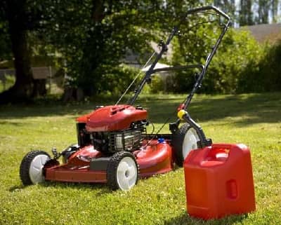 gas-powered lawn mower